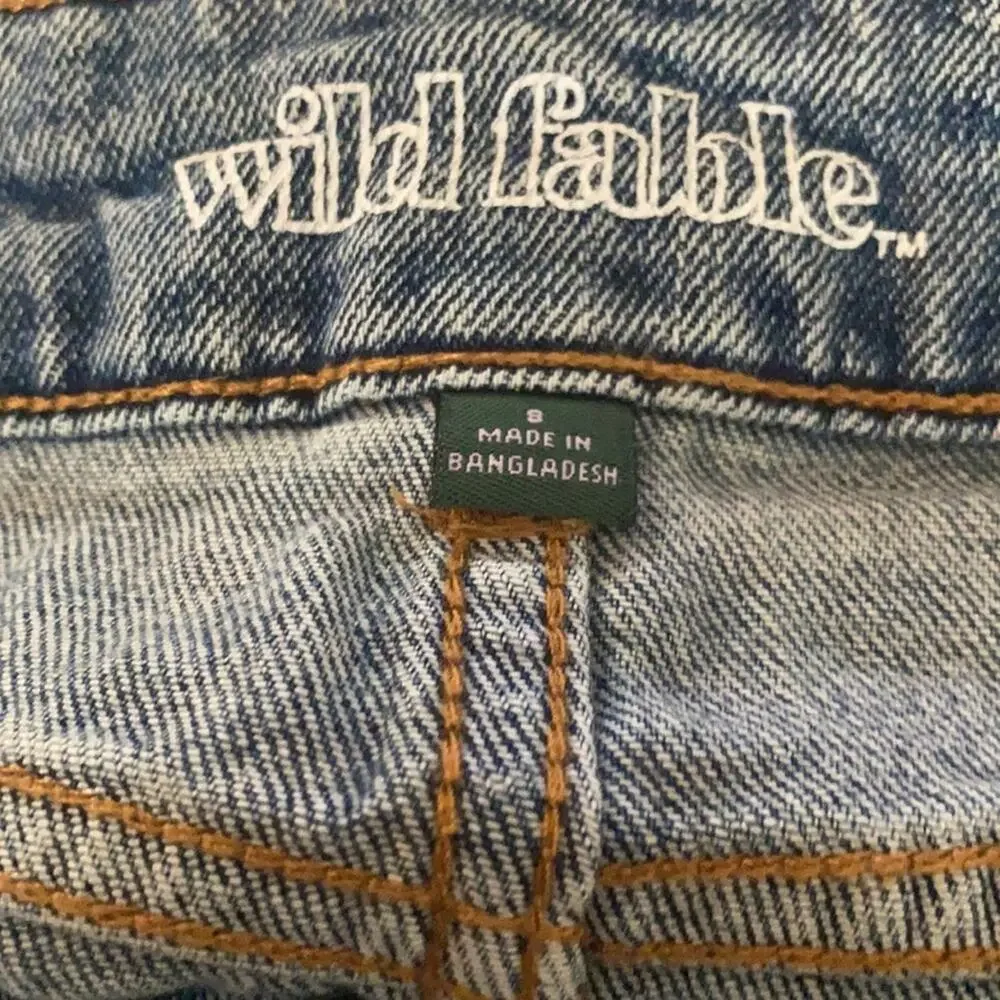 wild fable blue wash 5-pocket denim mini skirt